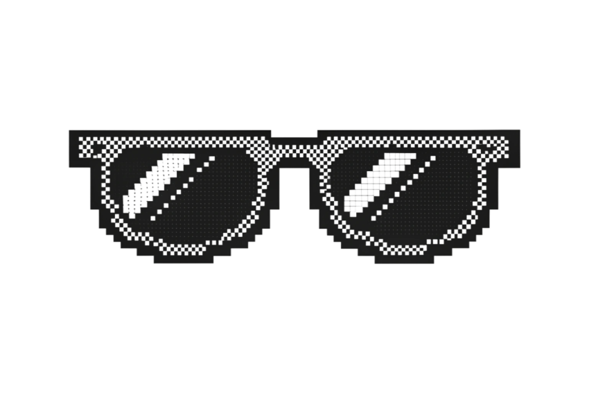 Pixel art sunglasses image png