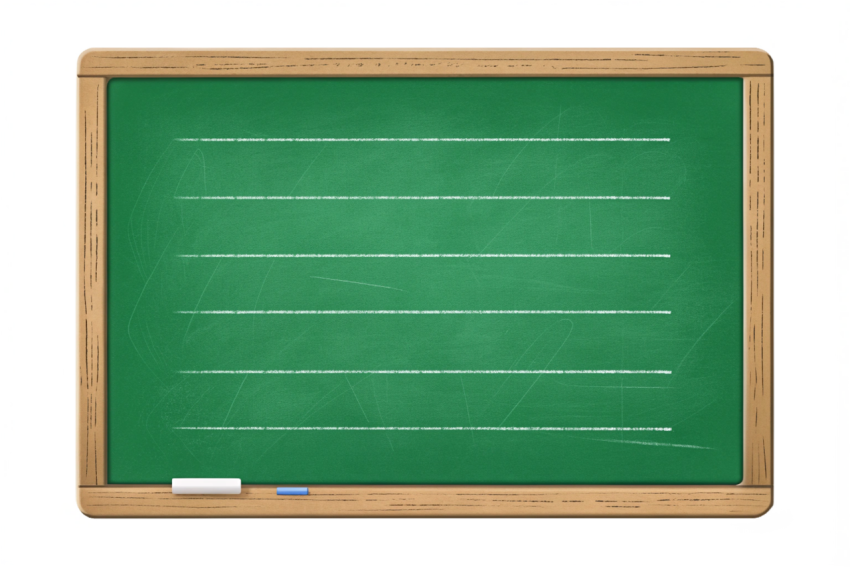 Blank green classroom chalkboard image png