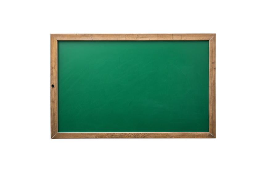 Blank green classroom chalkboard image png