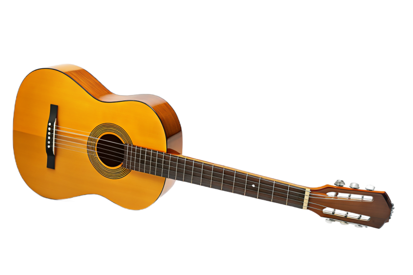 Classical Guitar on Transparent Background