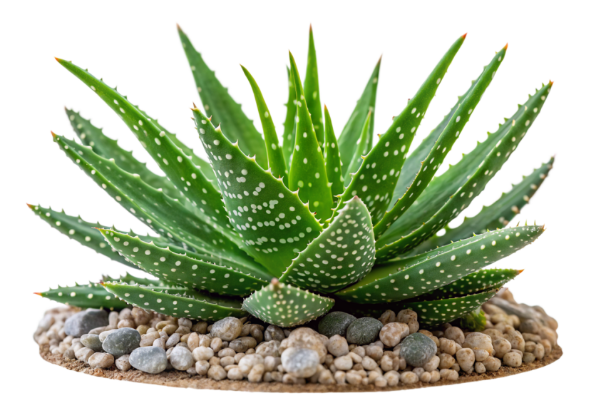 Aloe Vera Plant on Transparent Background