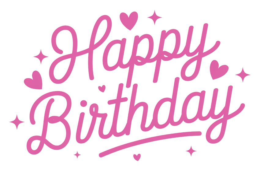 Happy birthday text design