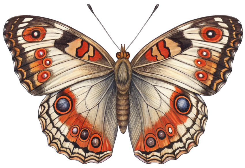 Colorful Patterns Butterfly PNG