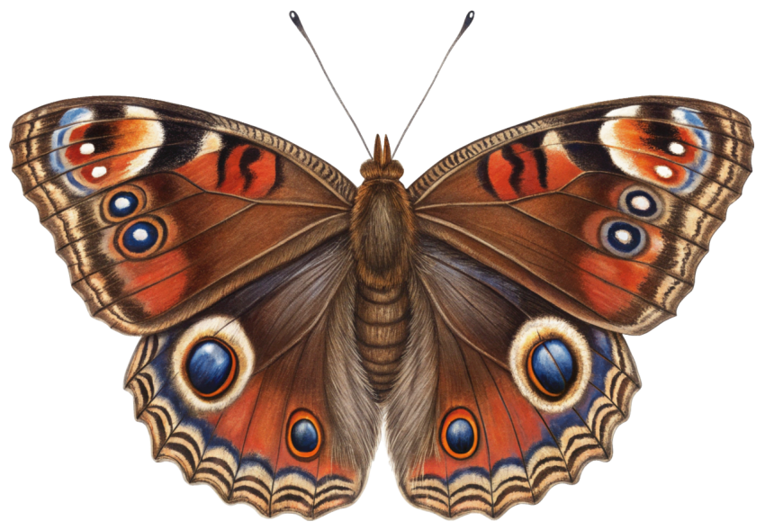 Colorful  Patterns Butterfly PNG