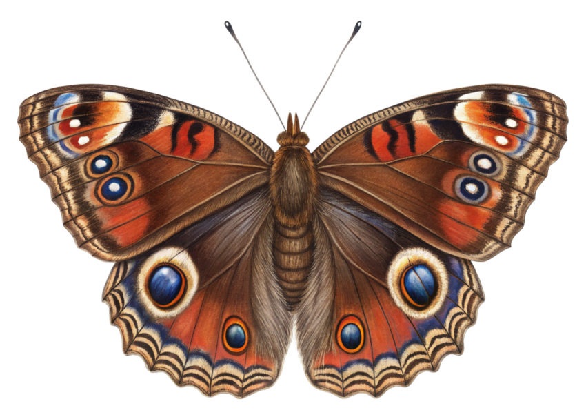 Colorful  Patterns Butterfly PNG