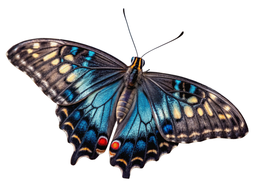 Colorful  Patterns Butterfly PNG