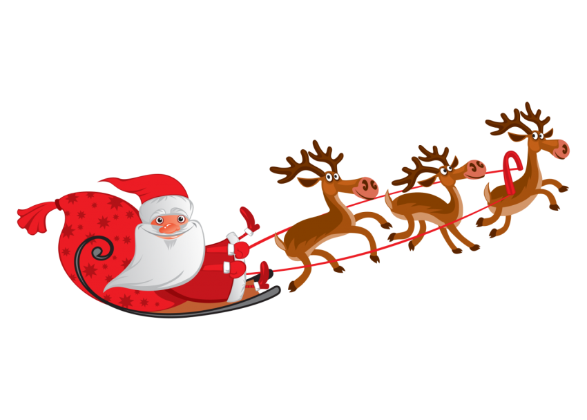 Christmas Flying Santa Claus Png Free Download
