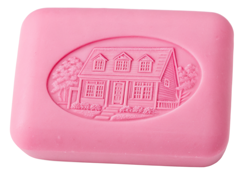 Pink natural soap bar transparent image png