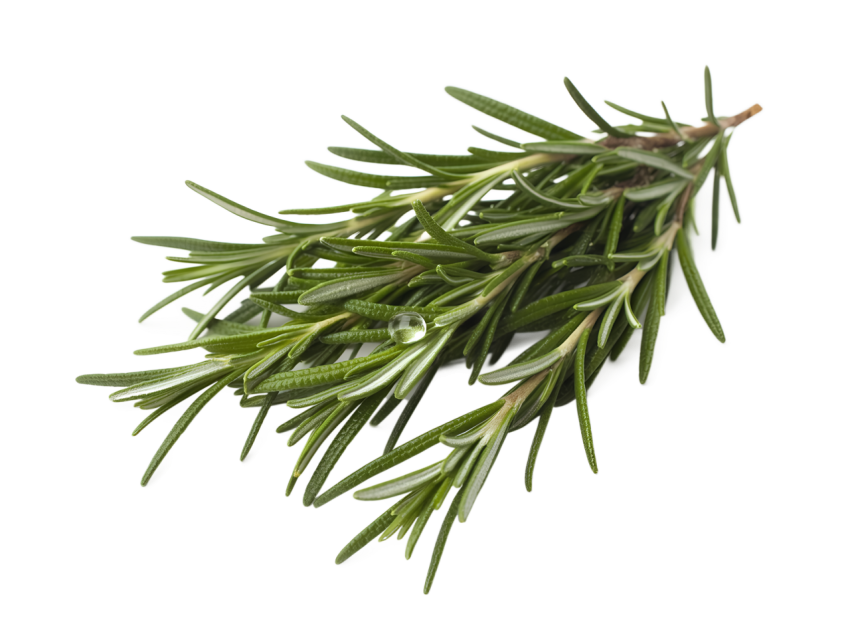 Fresh Rosemary Sprigs Isolated on Transparent Background