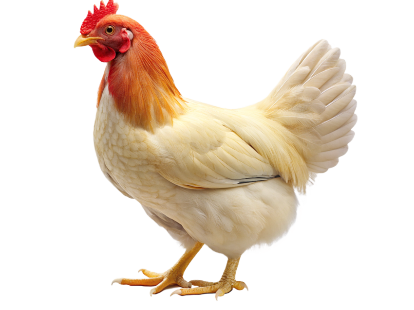 White Chicken on Transparent background