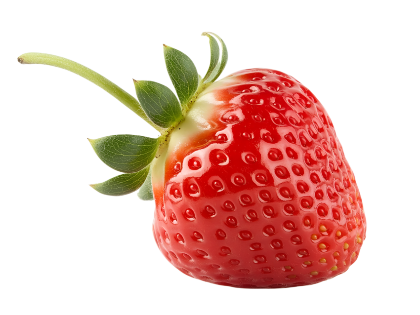 Fresh Strawberry Isolated on Transparent Background