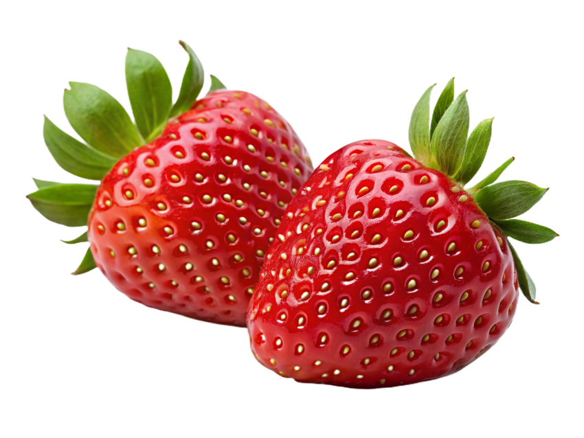 Fresh Strawberry Isolated on Transparent Background