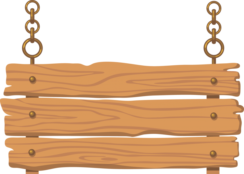 Cartoon Wooden Signboard Design