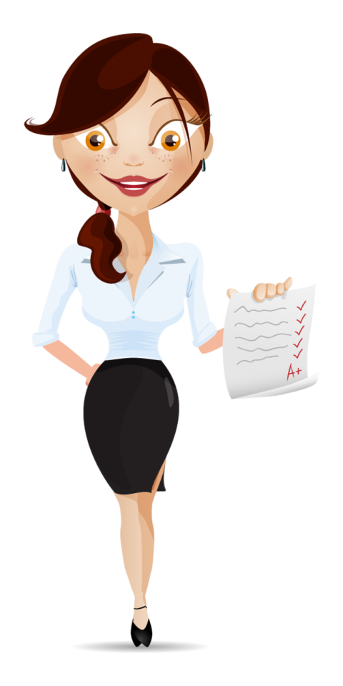 Showing an Exam Result Cartoon Character Png