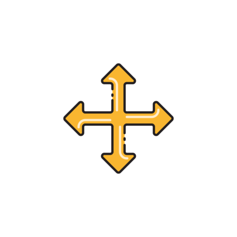 Four Way Intersection Icon Png