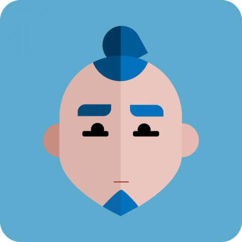 Avatar Blue Hair Bun PNG Free Download