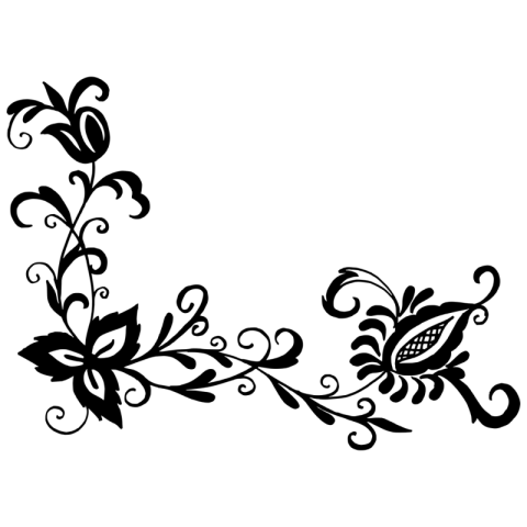 Floral Corner Design Element