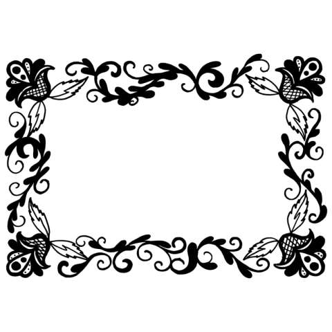 Floral Decorative Frame Design