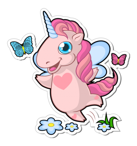 Cheerful Unicorn Sticker Png