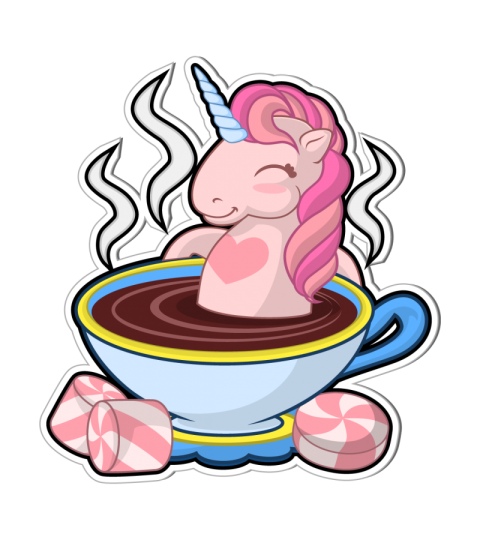 Chilling Unicorn Sticker Png