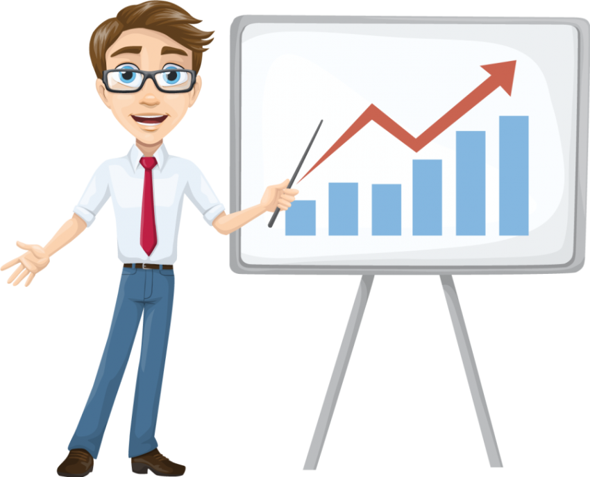 Cartoon Business Man Presentation Png Image