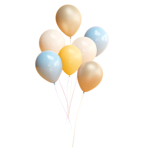 3D Balloons PNG