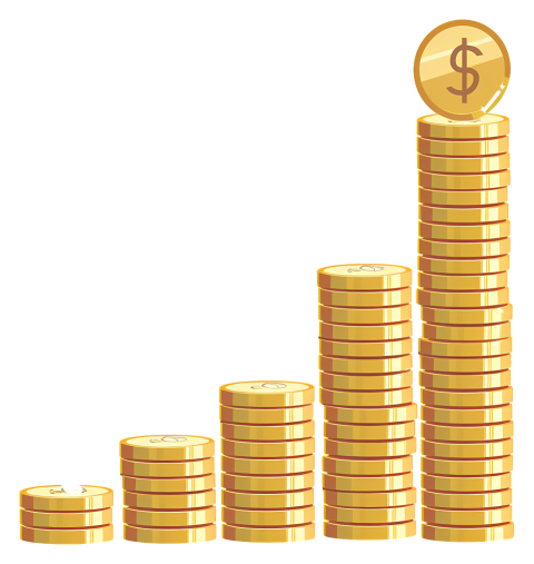 Stack of Golden Coins png