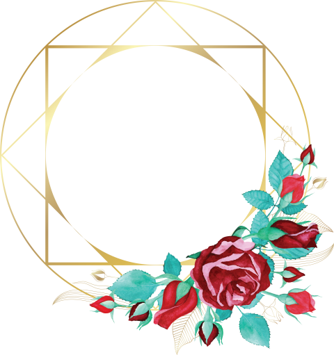 Watercolor Flower Frame Design