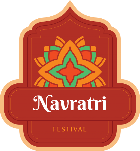 Navratri Label Design Png
