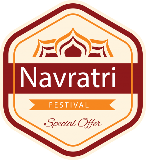 Navratri Traditional Label Design Template