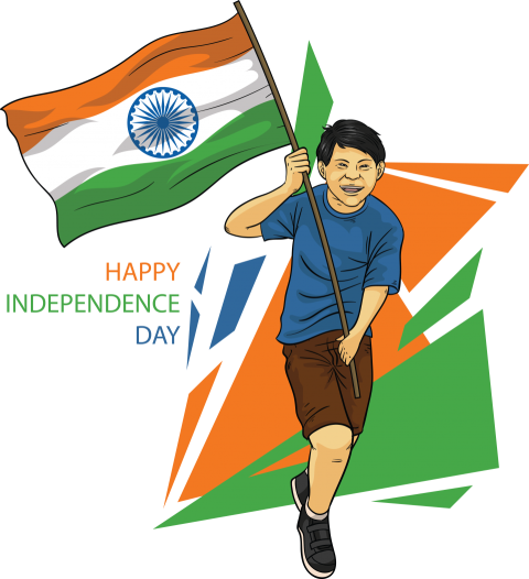 Independence Day Design With Running Man