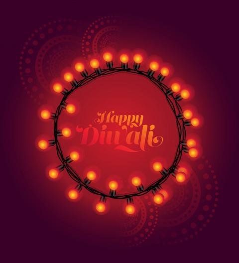 Happy Diwali Wishes Background Template