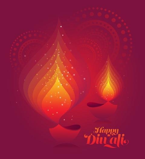 Happy Diwali Wishes Background Template