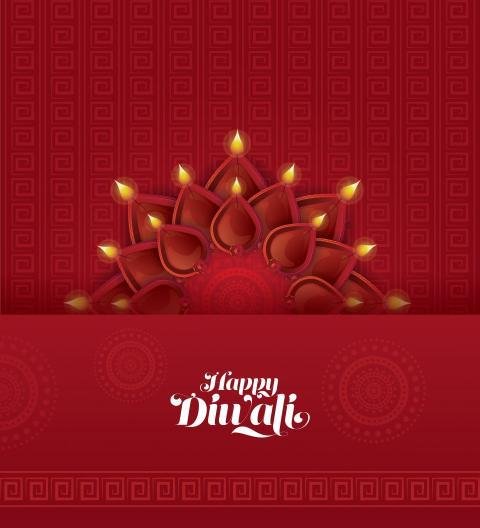 Happy Diwali Wishes Background Template