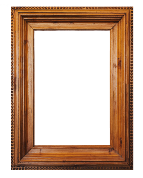Wooden photo frame png image