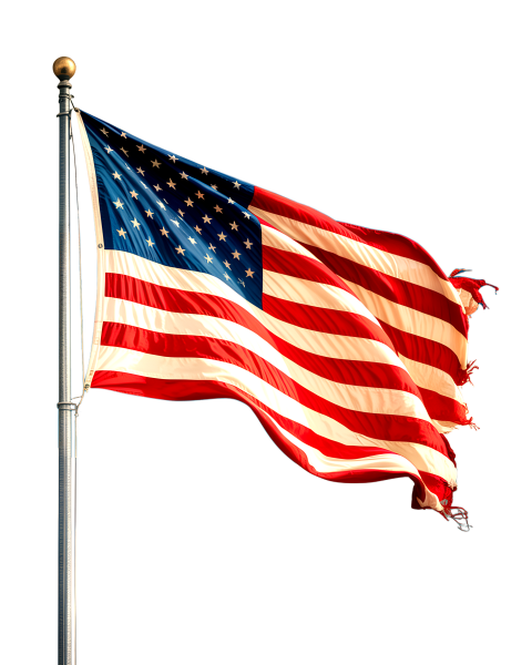 Illustration of the American Flag Waving Png