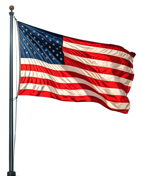 Illustration of the American Flag Waving Png