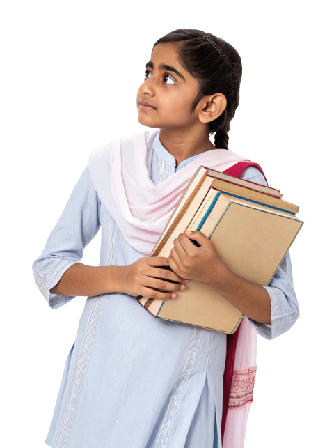 Young  indian school  girl  student png image