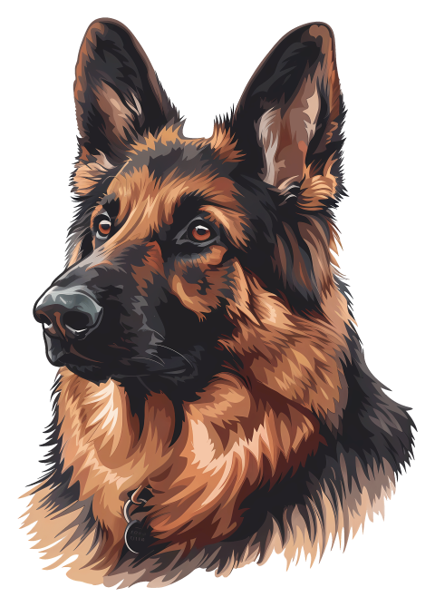 German Shepherd Head png