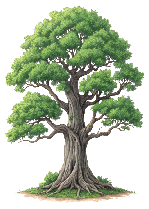 Old big tree png image illustration
