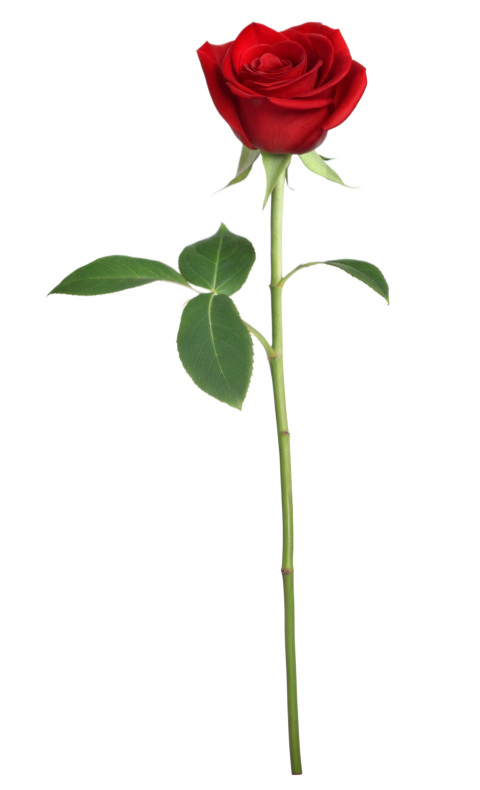 Red Rose Flower Stick Png