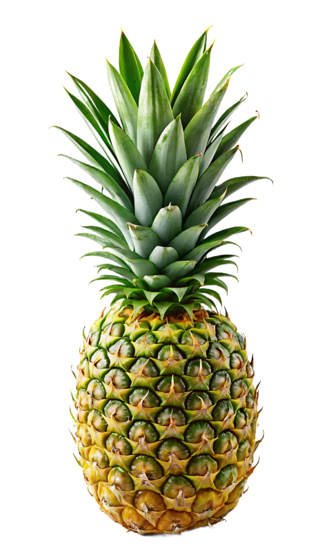 Fresh Pineapple on Transparent Background