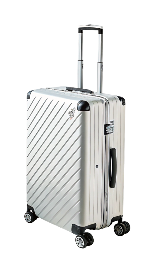 Metal travel luggage bag png
