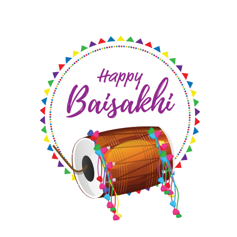 Happy Baisakhi Festival Wishing Background Png