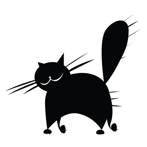 Black Cat Cartoon Png
