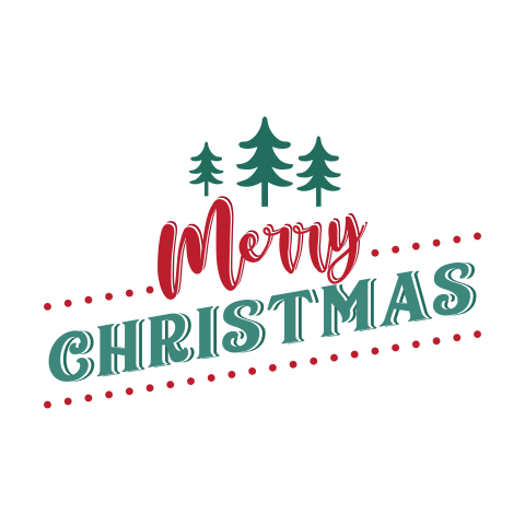 Merry Christmas Lettering Badge PNG