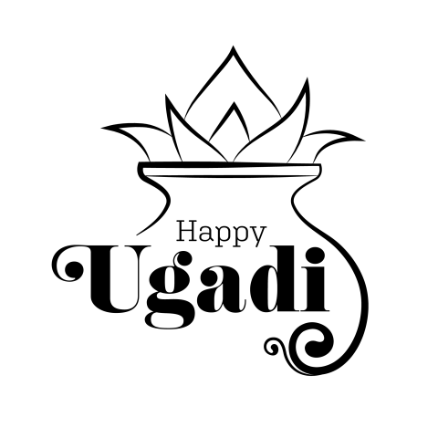 Happy Ugadi Wish Sticker Template PNG