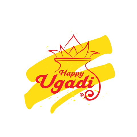 Happy Ugadi Wish Sticker Template PNG