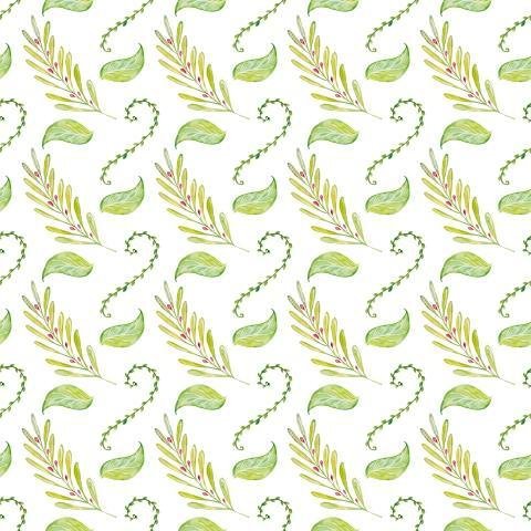 Watercolor Leaves Pattern Png