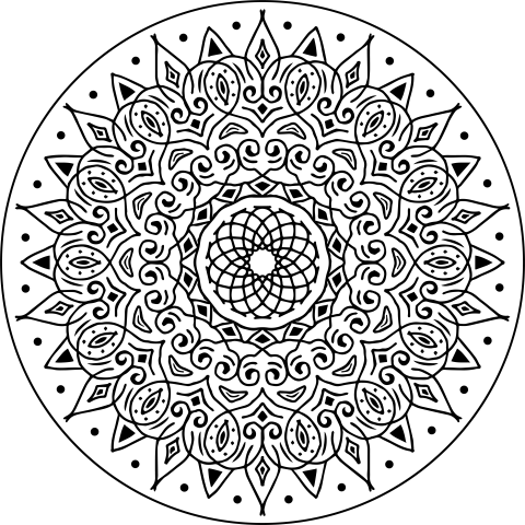 Hand Drawn Mandala Design Png